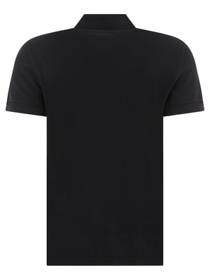 TOM FORD Men's Black Piqué Polo Shirt for SS24