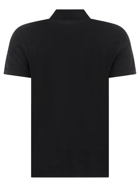 TOM FORD Men's Black Piqué Polo Shirt for SS24