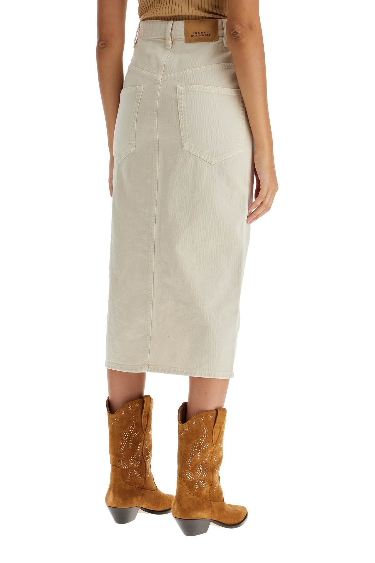 ISABEL MARANT ETOILE Beige Button-Front Mini Skirt