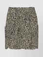 ISABEL MARANT Ecru & Black Viscose Mini Skirt