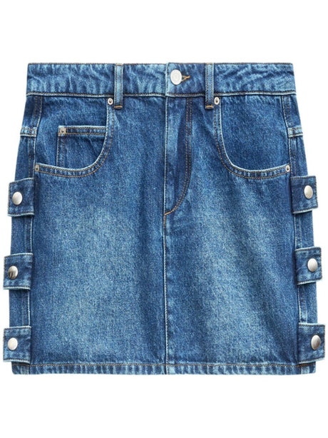 ISABEL MARANT Chic Blue Cotton Mini Skirt