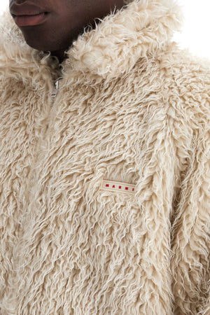 MARNI Luxurious Faux Fur Jacket with Detachable Hood