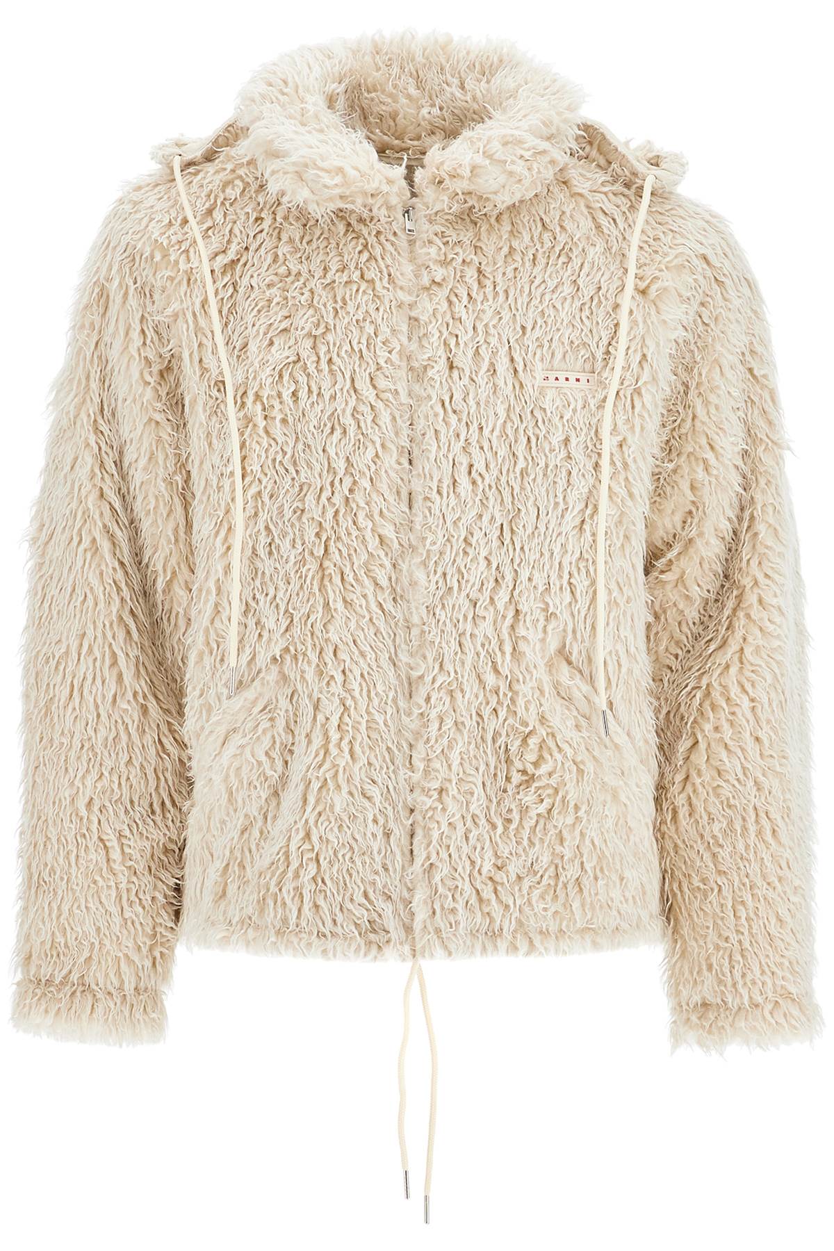 MARNI Luxurious Faux Fur Jacket with Detachable Hood