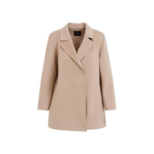 THEORY Elegant Double Layer Wool Cashmere Jacket for Women