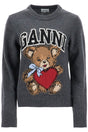 GANNI Graphic Bear T-Shirt - Regular Fit Size S