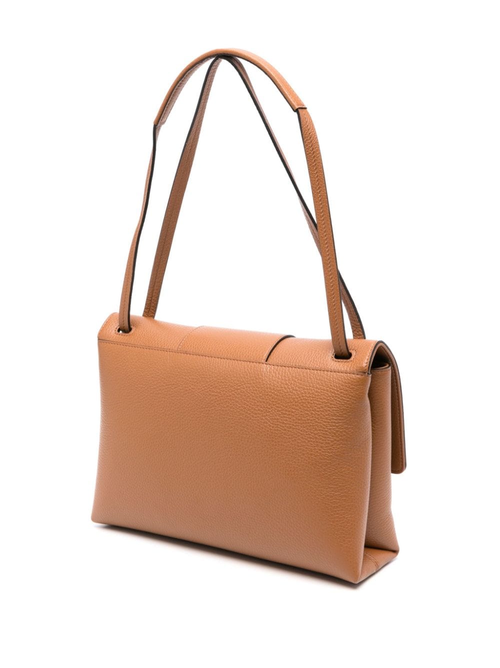 HOGAN Elegant Medium Leather Crossbody Handbag in Camel Brown