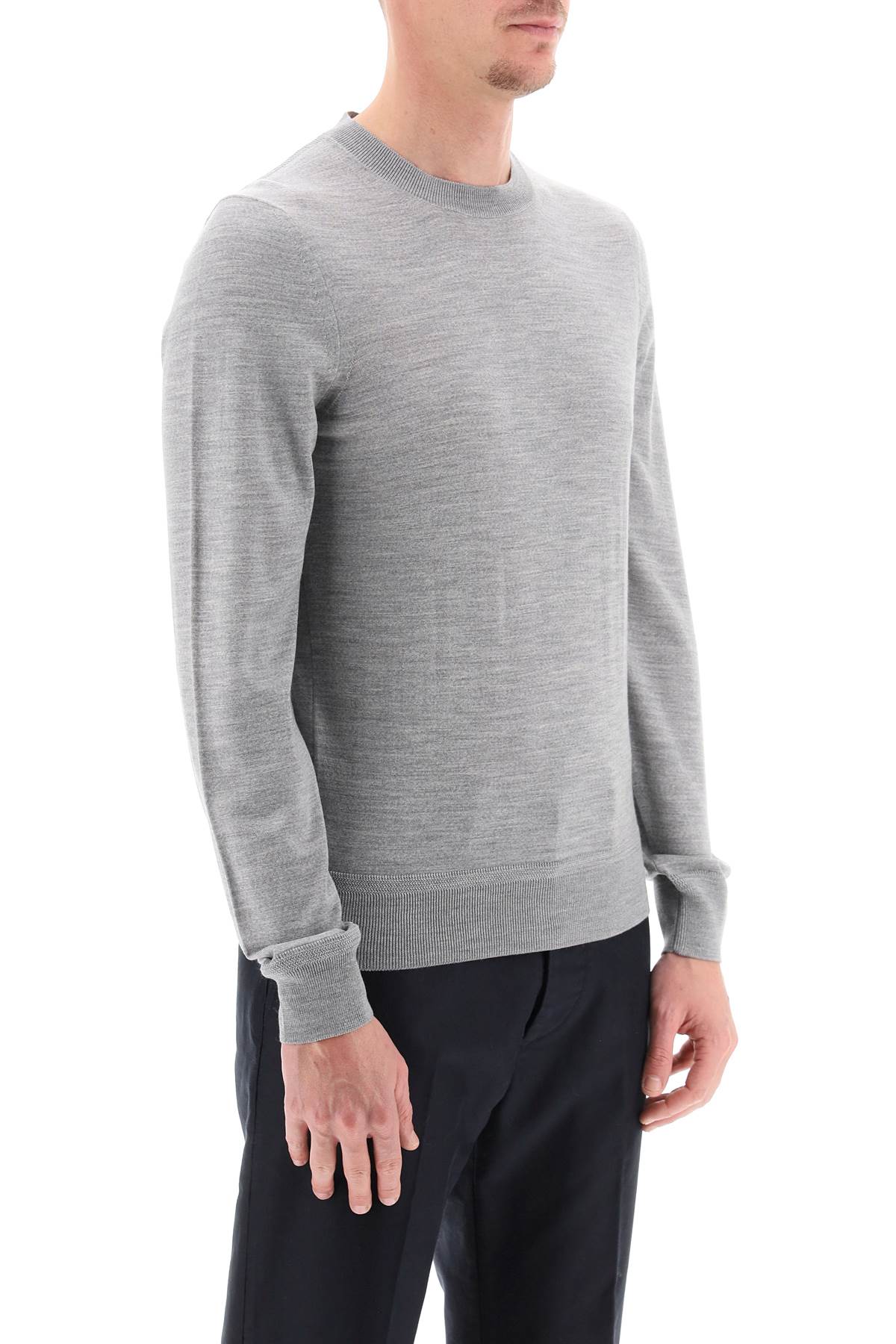 TOM FORD Luxurious Fine Wool Sweater in Grey for Men's Fall/Winter Wardrobe