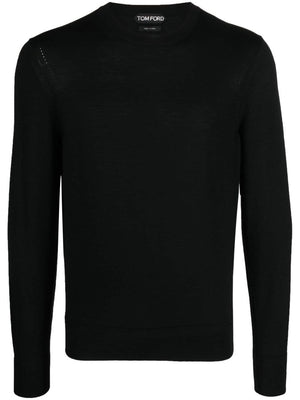 TOM FORD Luxurious Fine Wool Sweater in Grey for Men's Fall/Winter Wardrobe