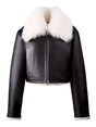 HOGAN Reversible Leather and Shearling Jacket for Women - FW24