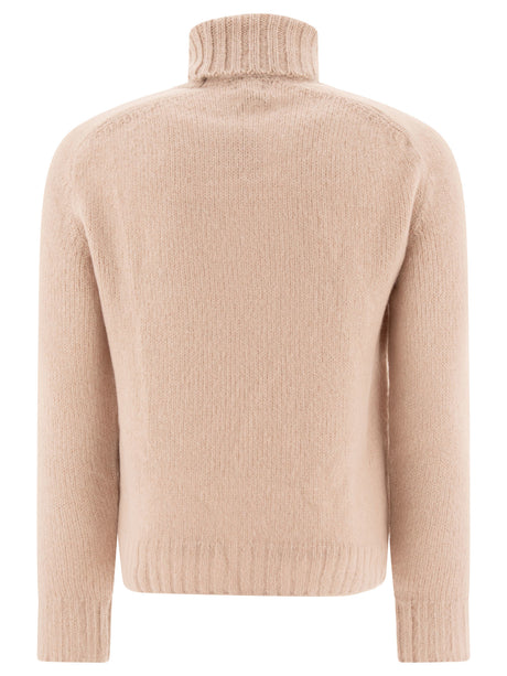 TOM FORD Luxurious Pink Mohair Blend Turtleneck Sweater