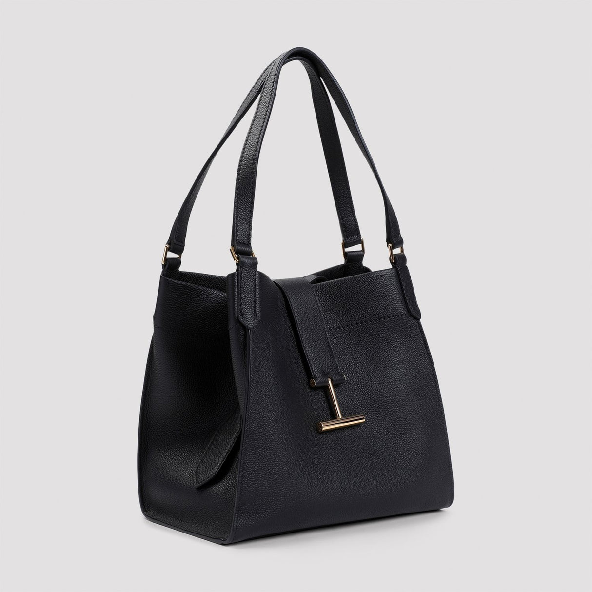 TOM FORD Elegant Black Calf Leather Tote - Medium 29x26x16cm