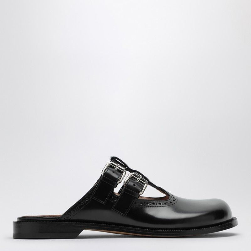 LOEWE Elegant Black Calfskin Mary Jane Sabot for Women