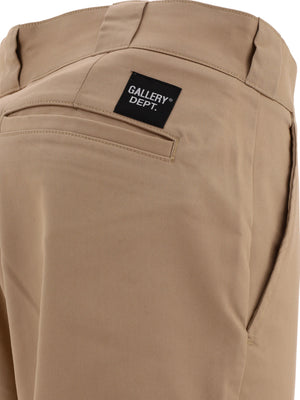 GALLERY DEPT. Men's Beige Flared Chino Trousers for SS24 Collection