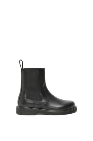 LOEWE Elegant Black Calfskin Chelsea Boots for Women