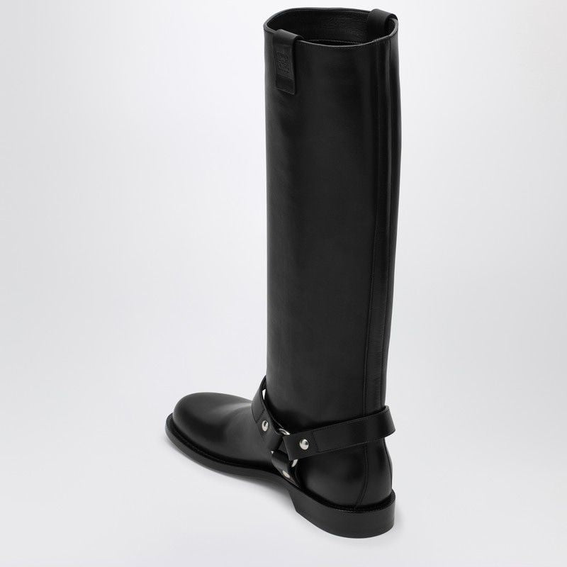 LOEWE High Biker Boots in Luxe Calfskin Leather