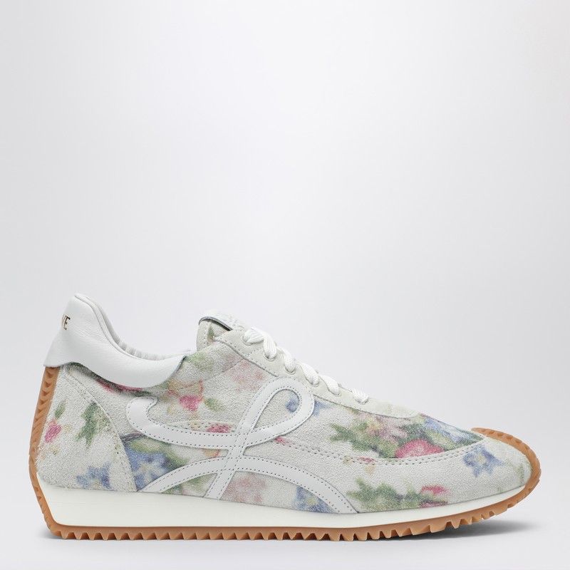 LOEWE Floral Brushed Suede Running Sneakers for Women