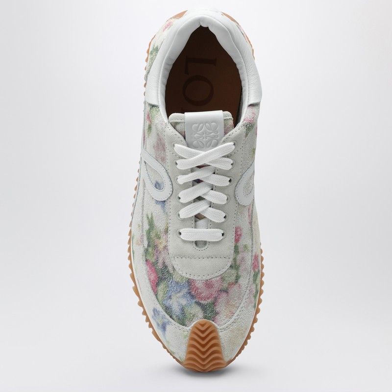 LOEWE Floral Brushed Suede Running Sneakers for Women