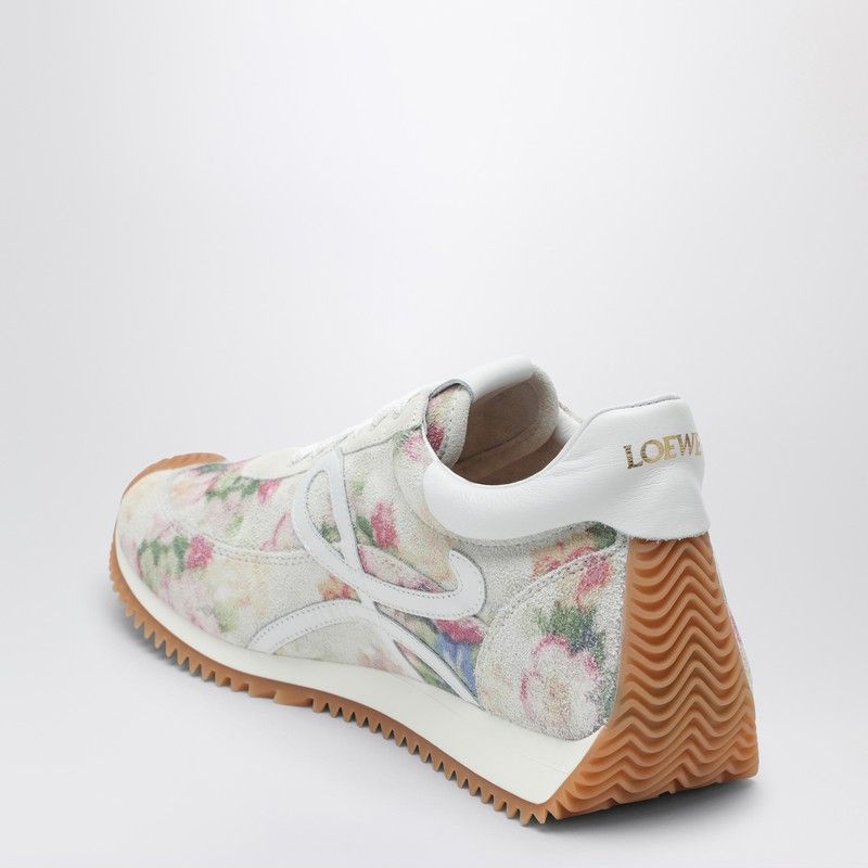 LOEWE Floral Brushed Suede Running Sneakers for Women