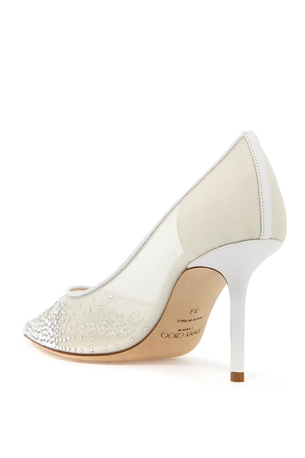 JIMMY CHOO Mesh Love Pumps with Dégradé Crystal Embellishment