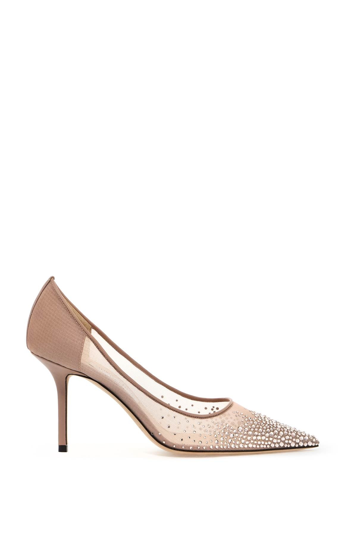 JIMMY CHOO Mesh Love Pumps with Dégradé Crystal Embellishment