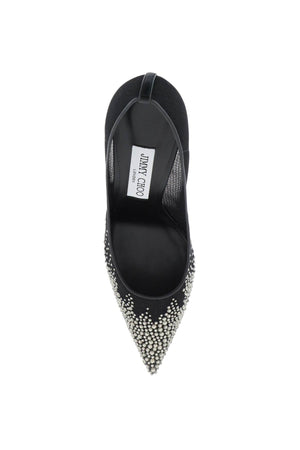 JIMMY CHOO Mesh Love Pumps with Dégradé Crystal Embellishment