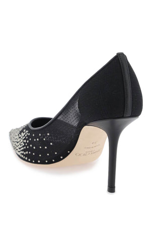 JIMMY CHOO Mesh Love Pumps with Dégradé Crystal Embellishment