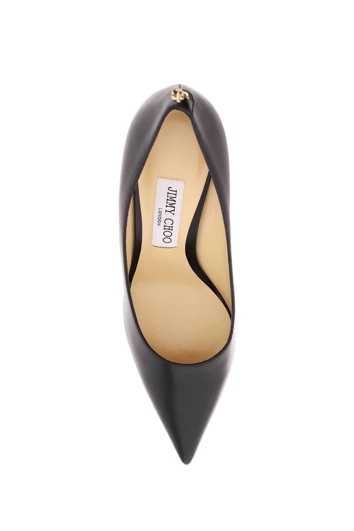 JIMMY CHOO Calfskin Pumps with JC Emblem