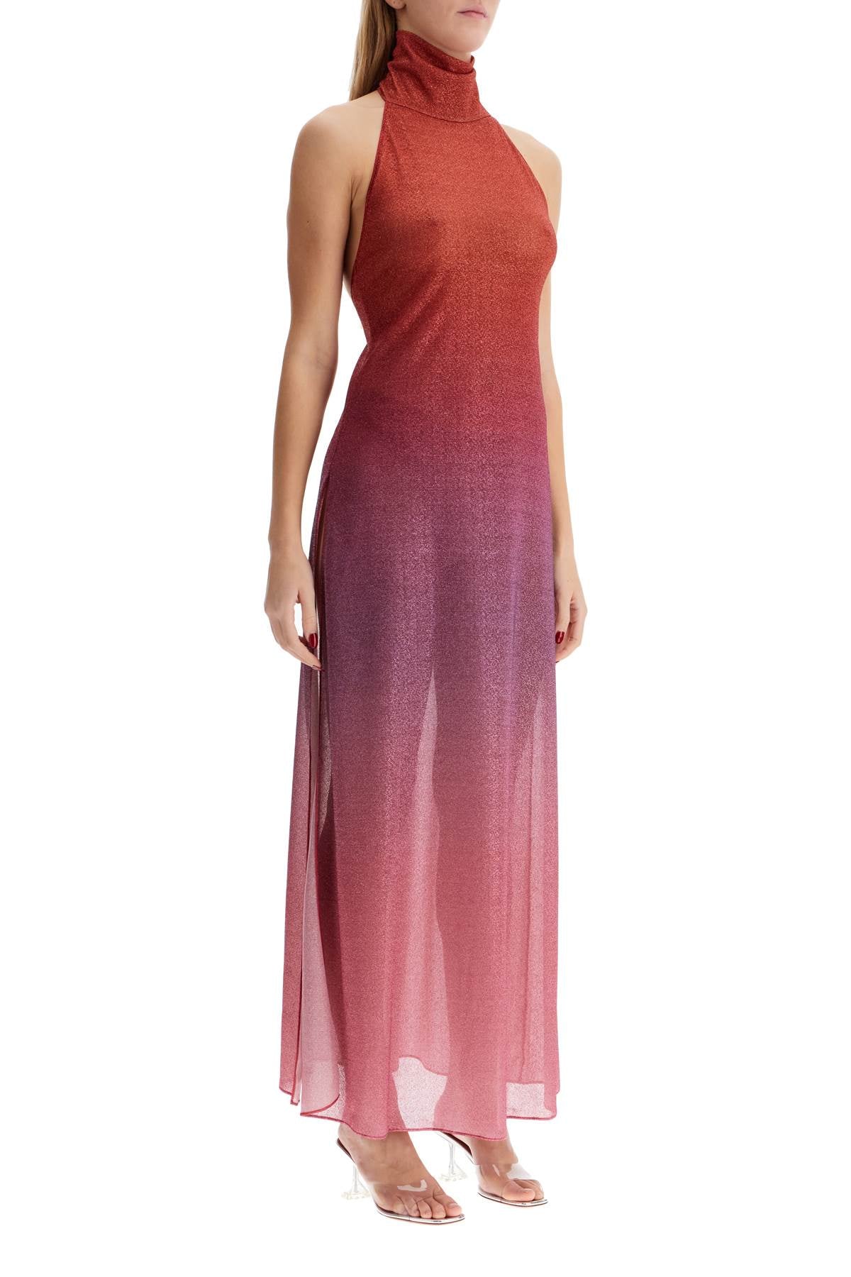 OSÉREE High Neck Maxi Dress with Open Back