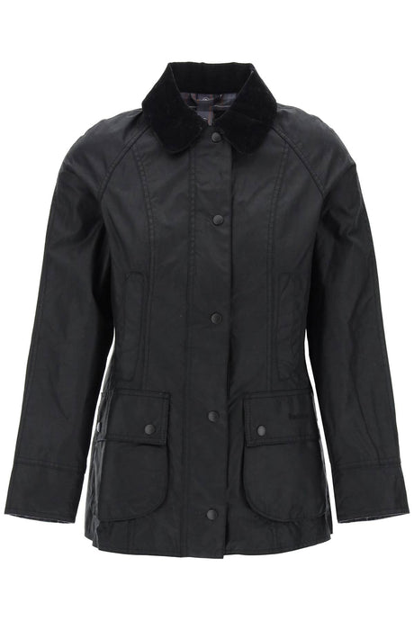 BARBOUR Classic Waxed Cotton Jacket for Women in Nero - SS24 Collection