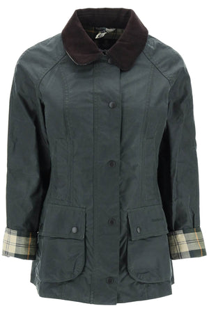 BARBOUR Classic Waxed Cotton Jacket for Women in Nero - SS24 Collection