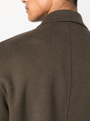 THEORY Luxurious Cashmere Wool Olive Outerwear for Men - FW22 Collection