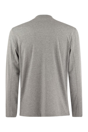 BRUNELLO CUCINELLI Chimney Neck Cotton Long-Sleeve Tee