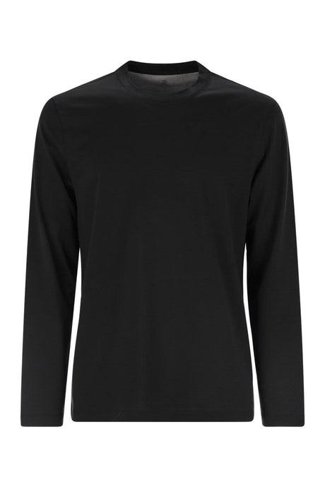 BRUNELLO CUCINELLI Men's Long Sleeve Crew Neck Cotton T-Shirt