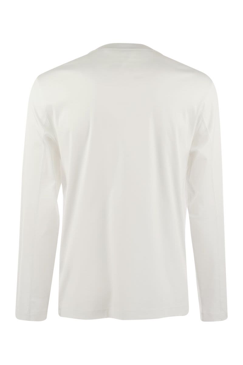 BRUNELLO CUCINELLI Essential Long-Sleeve Crew-Neck Cotton T-Shirt