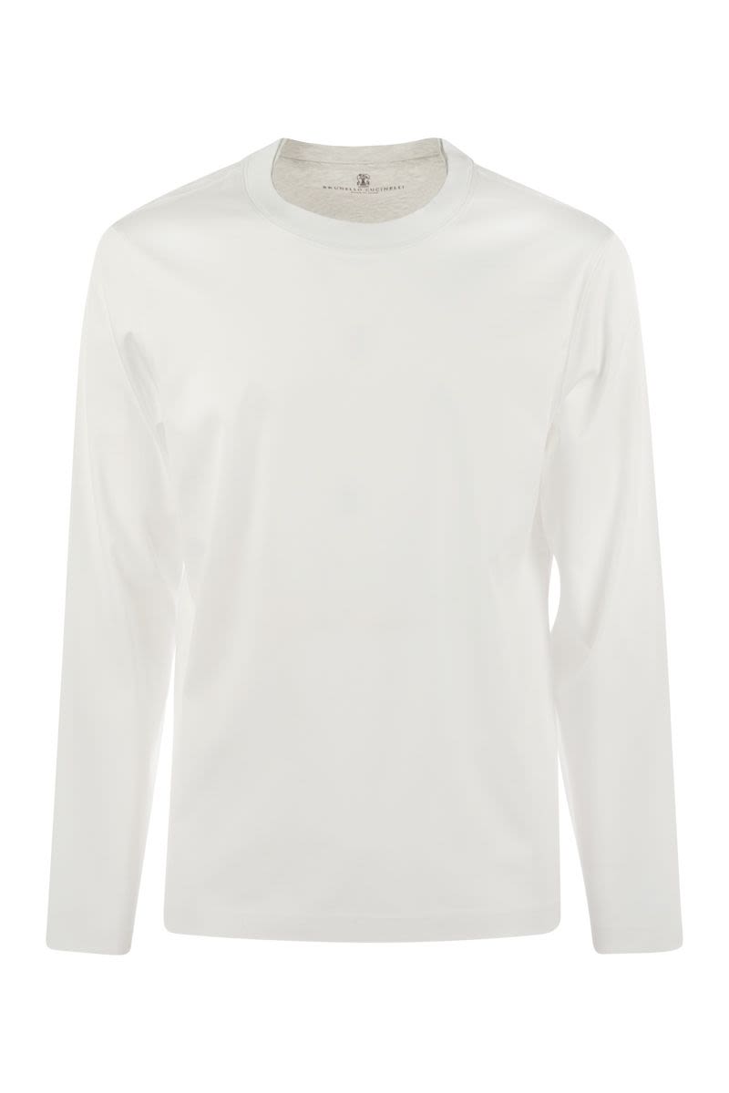 BRUNELLO CUCINELLI Essential Long-Sleeve Crew-Neck Cotton T-Shirt