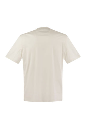 BRUNELLO CUCINELLI Eternal Balance Crew-Neck Cotton T-Shirt with Seasonal Print