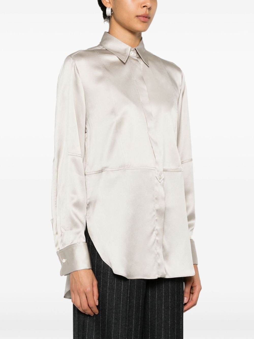 BRUNELLO CUCINELLI Luxurious Silk Blend Tailored Shirt