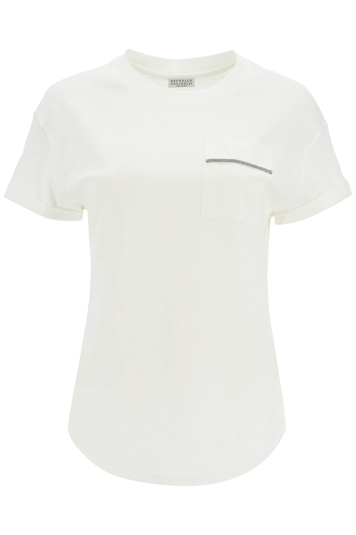 BRUNELLO CUCINELLI Mini Cotton T-Shirt with Pocket