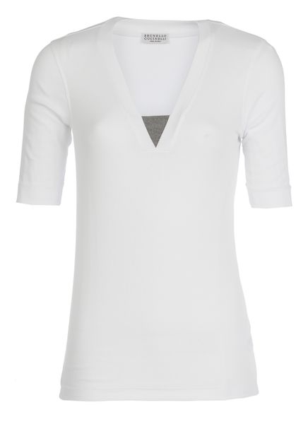 BRUNELLO CUCINELLI Cotton V-Neck Top for Women - SS25 Collection