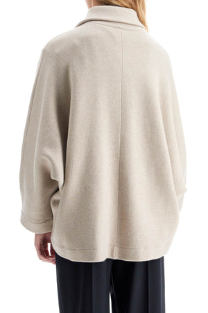 BRUNELLO CUCINELLI Luxurious Oversized Cashmere Cardigan with Asymmetrical Zip