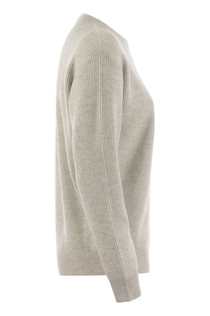 BRUNELLO CUCINELLI Elegant Cashmere Sweater with Sparkling Detail