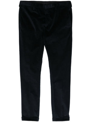 PAUL SMITH Velvet Finish Navy Trousers