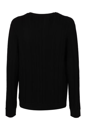 PAUL SMITH Men's Black Merino Wool Sweater for FW23