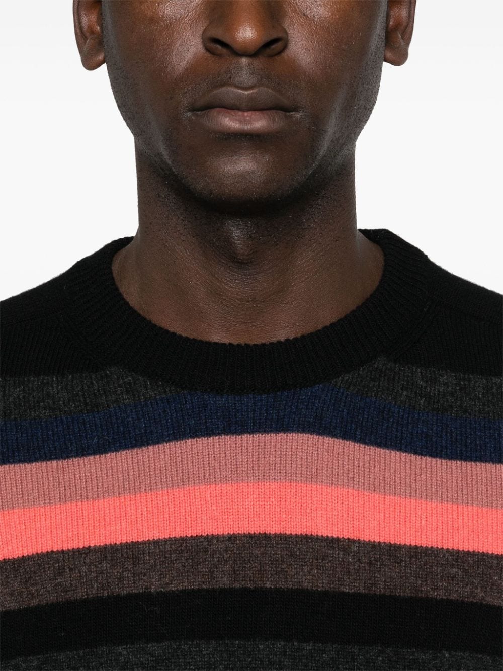 PAUL SMITH Striped Lambs Wool Sweater for Men - Fall/Winter 2024