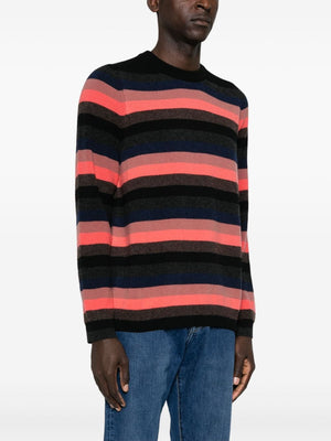 PAUL SMITH Striped Lambs Wool Sweater for Men - Fall/Winter 2024