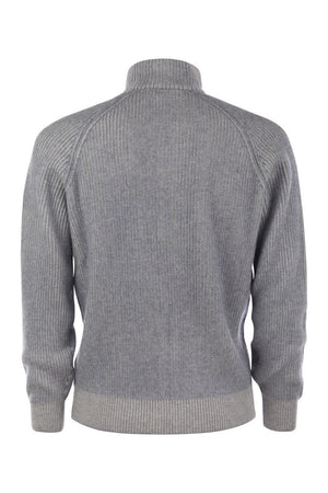 BRUNELLO CUCINELLI High-Neck Cashmere Cardigan