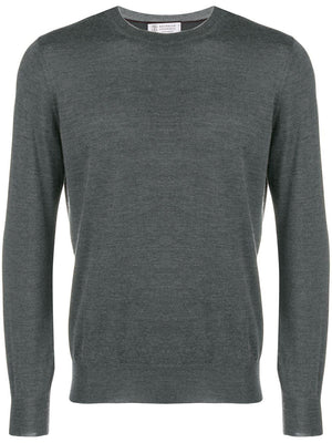 BRUNELLO CUCINELLI Cashmere Silk Crew Neck Sweater for Men - Fall/Winter 2024