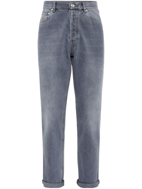 BRUNELLO CUCINELLI Premium Denim Cotton Pants for Men