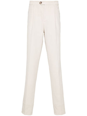 BRUNELLO CUCINELLI Refined Cotton Chino Pants in Sand