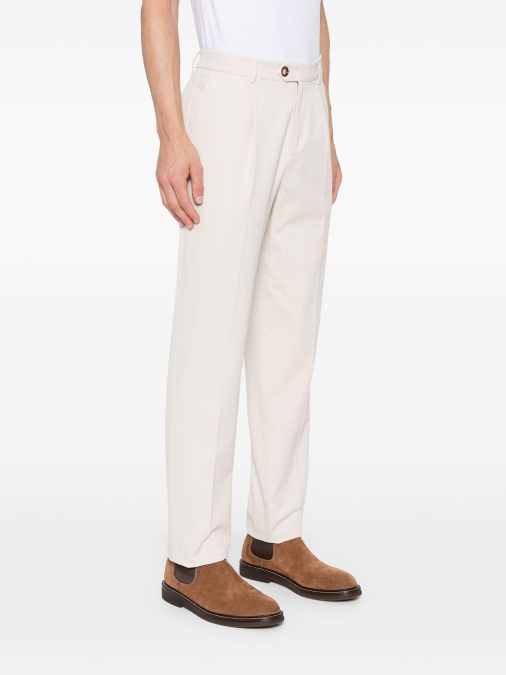 BRUNELLO CUCINELLI Refined Cotton Chino Pants in Sand